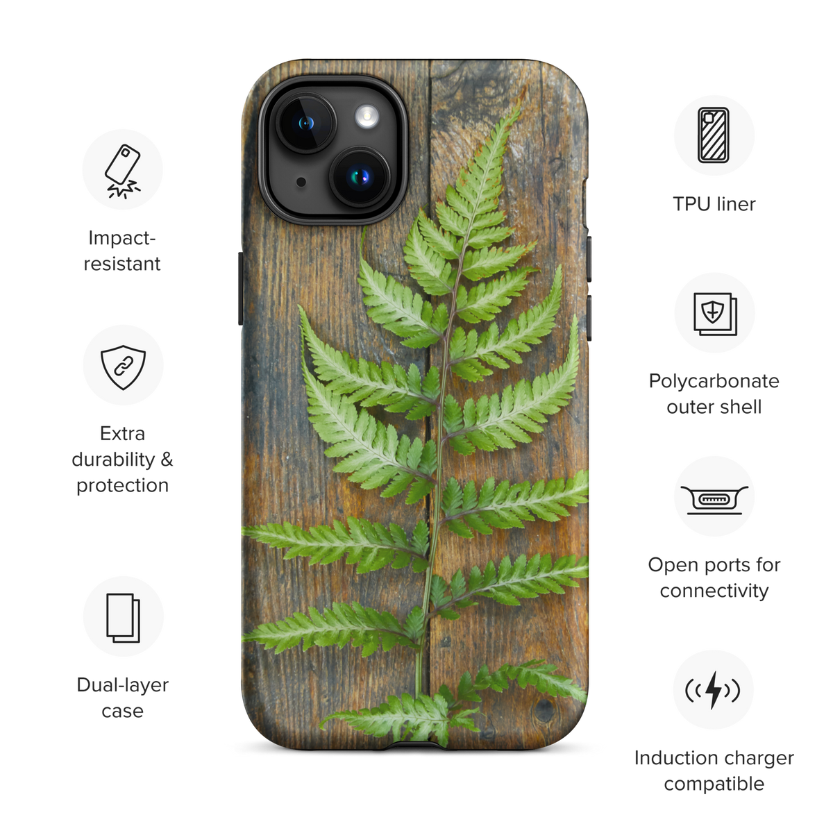 Rustic Fern Tough iPhone Case