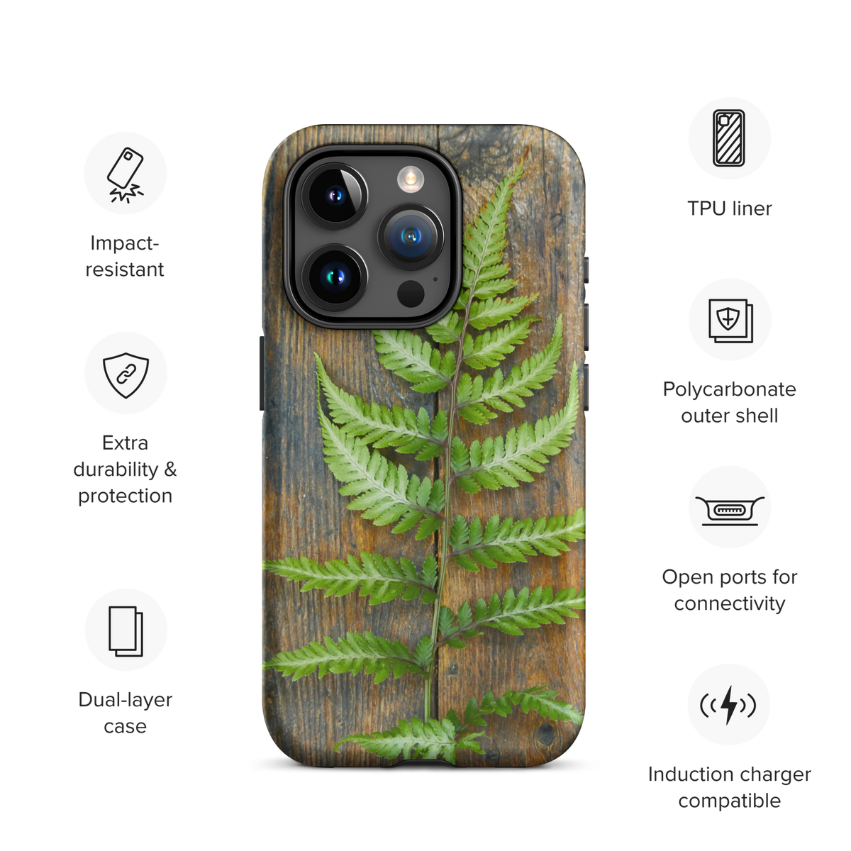 Rustic Fern Tough iPhone Case