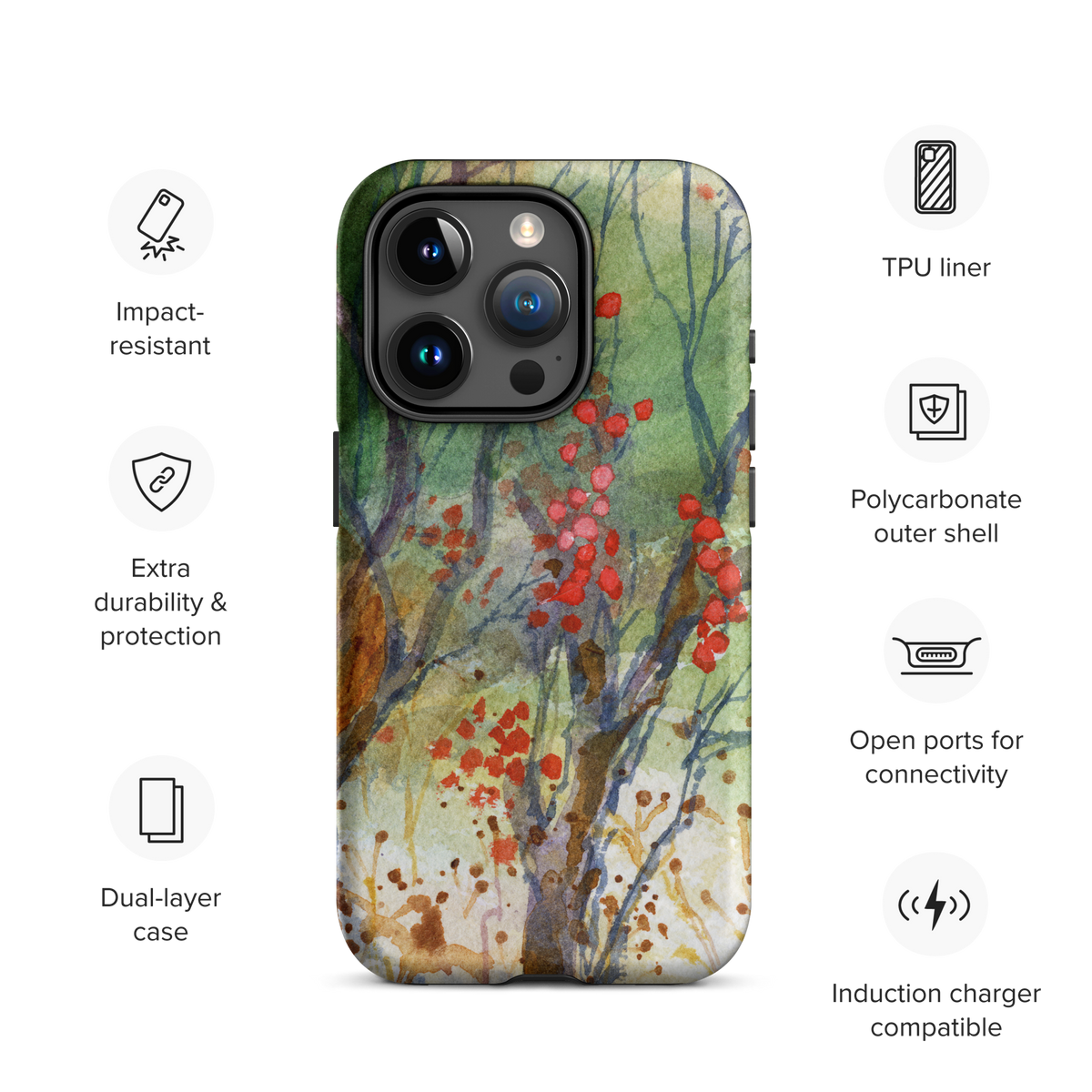 Winter Berries Tough Case for iPhone®