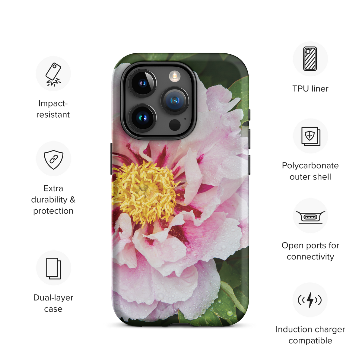 Peony Bloom Tough Case for iPhone®