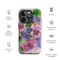 Watercolor Pansies Tough Case for iPhone®