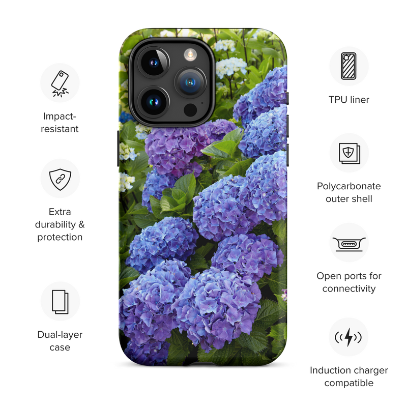 Blue Hydrangea Tough iPhone Case