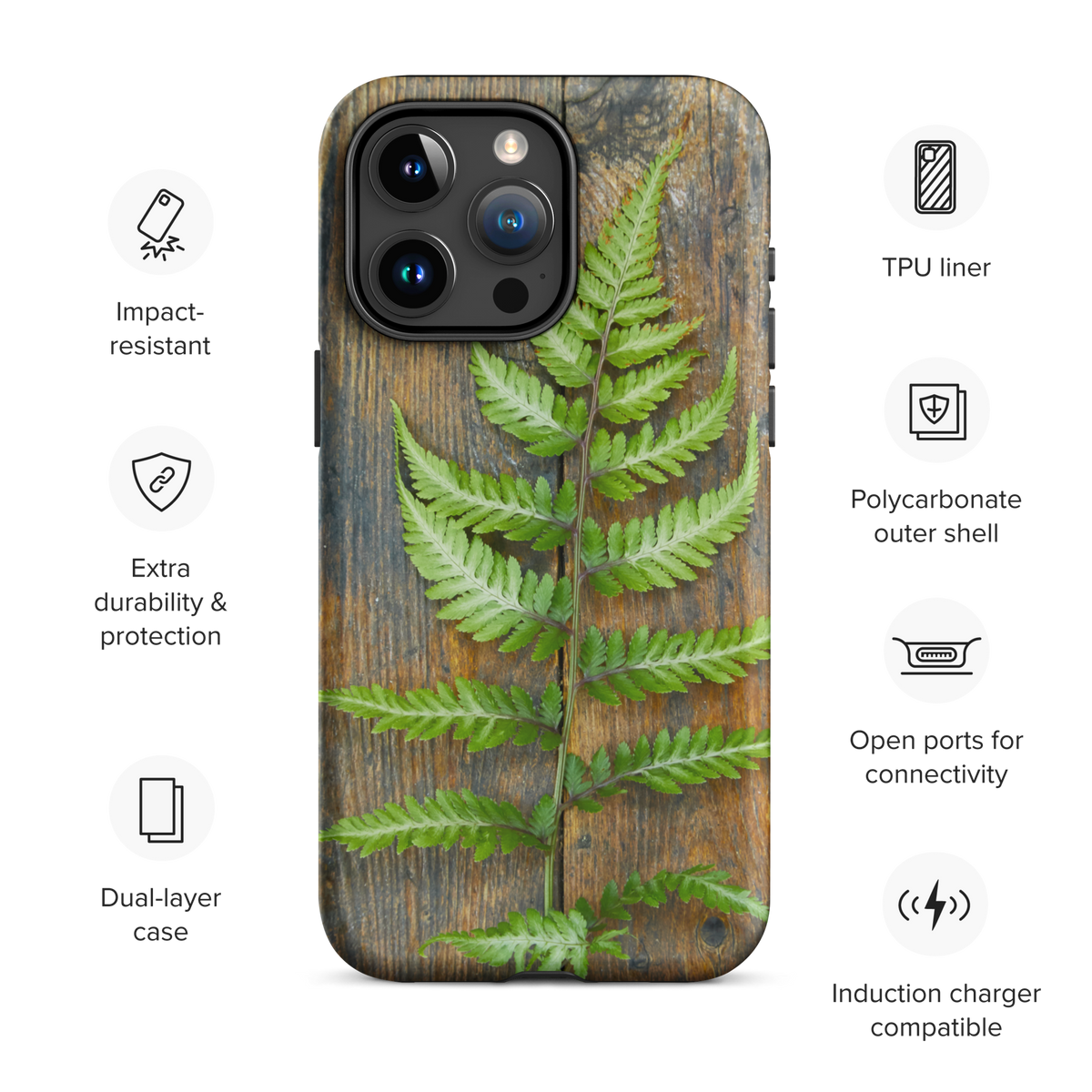 Rustic Fern Tough iPhone Case