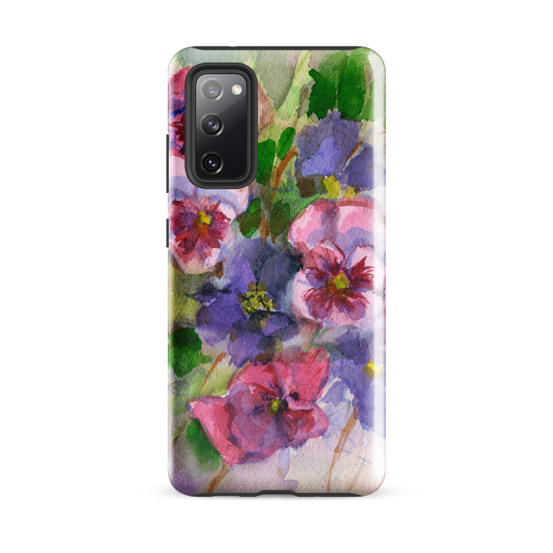 Watercolor Pansies Tough case for Samsung®