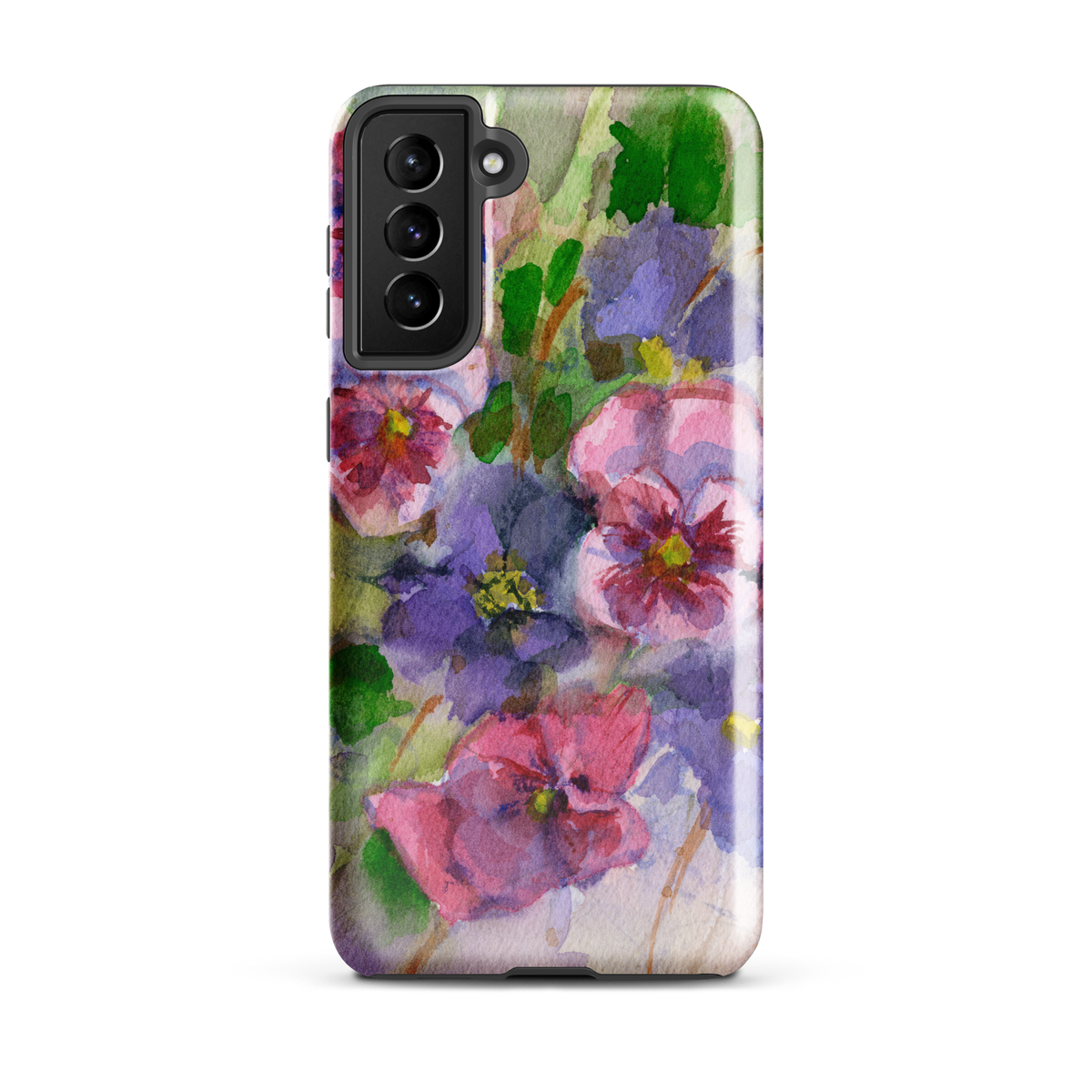 Watercolor Pansies Tough case for Samsung®