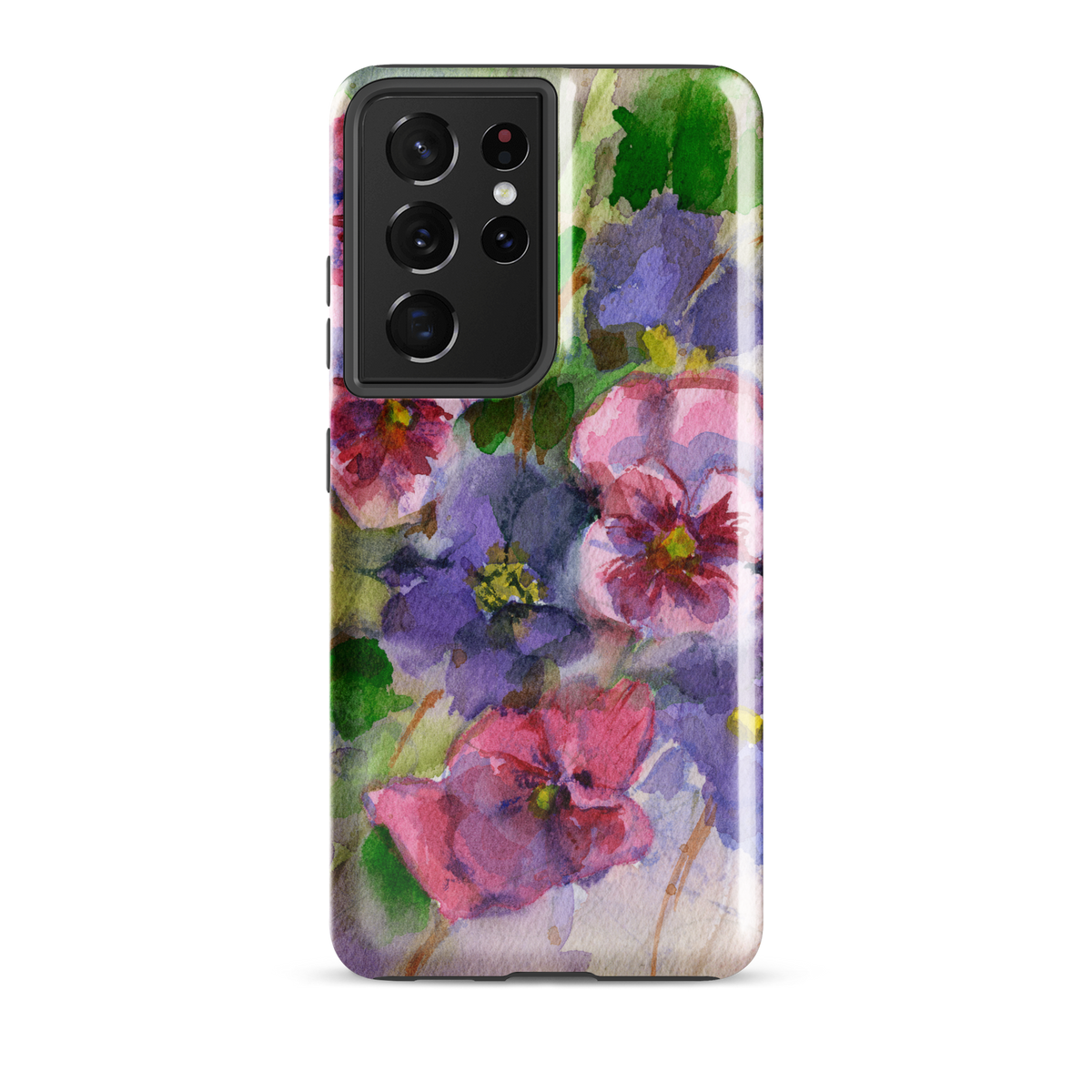 Watercolor Pansies Tough case for Samsung®
