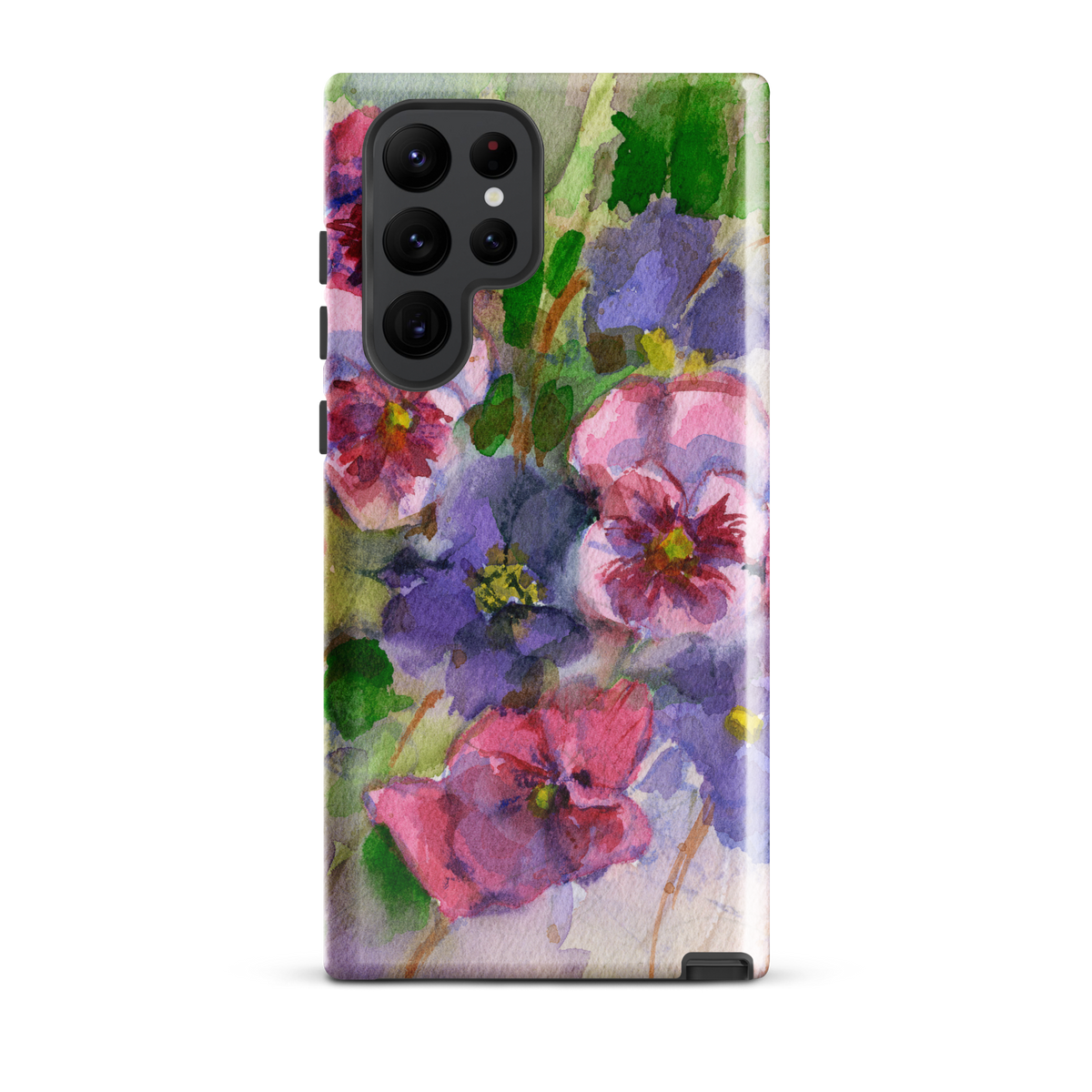 Watercolor Pansies Tough case for Samsung®