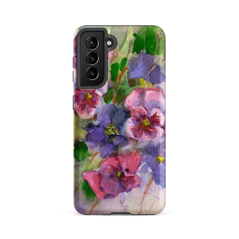 Watercolor Pansies Tough case for Samsung®