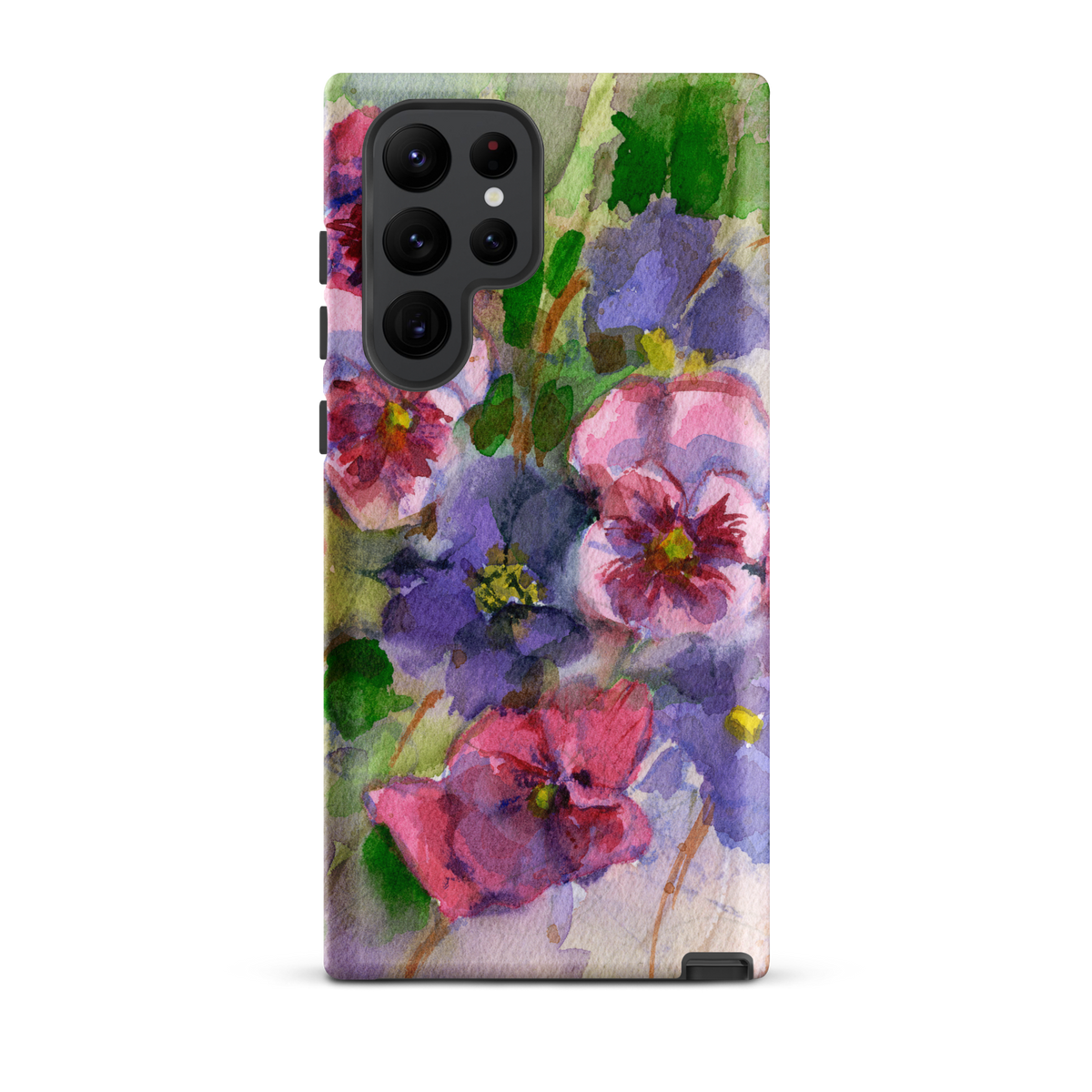 Watercolor Pansies Tough case for Samsung®