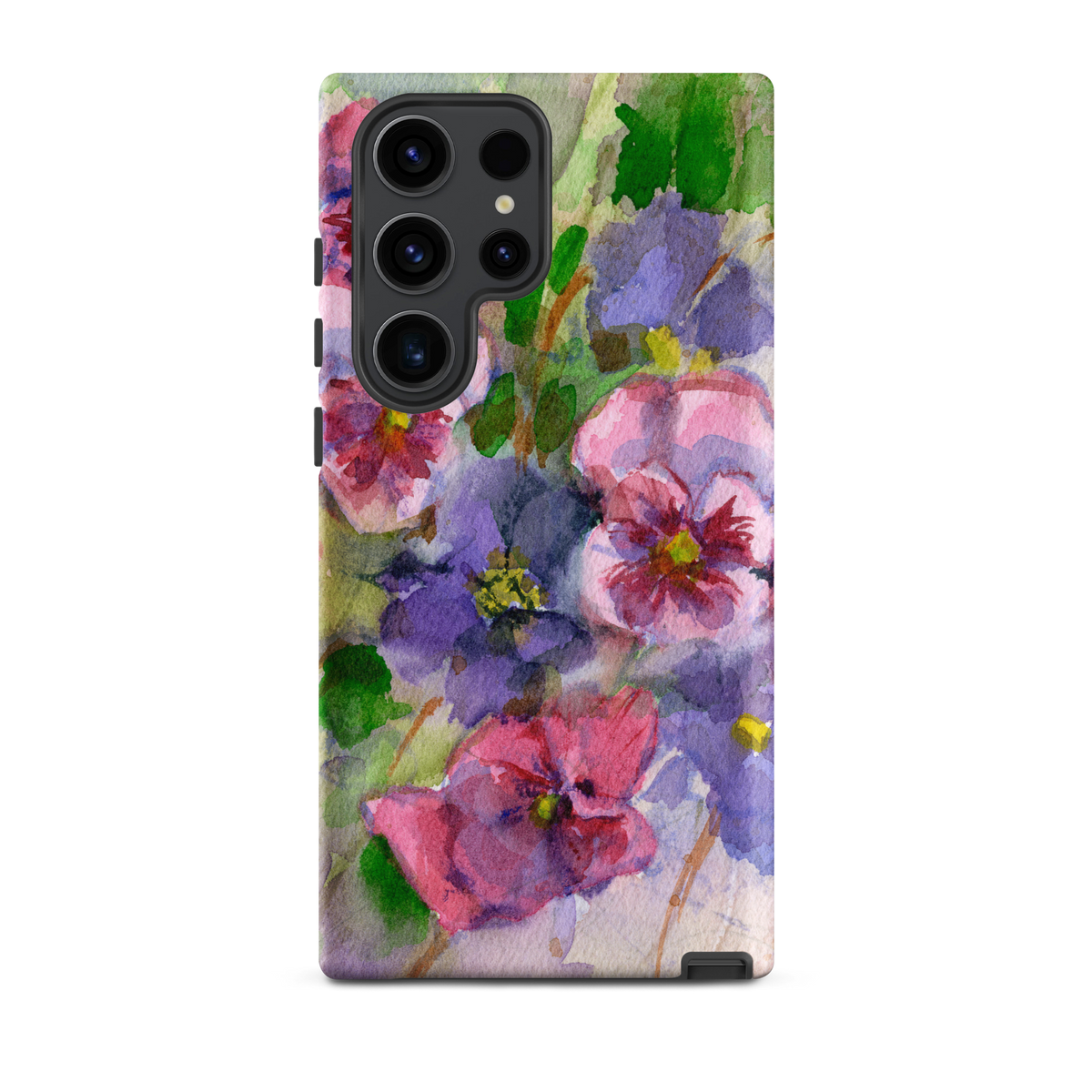 Watercolor Pansies Tough case for Samsung®