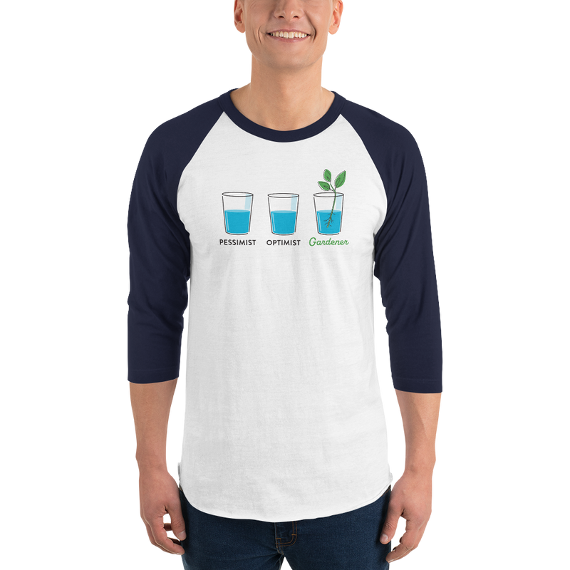 Optimist Gardener 3/4 sleeve Baseball shirt