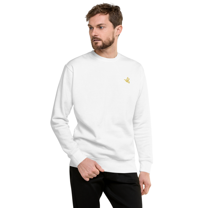 Embroidered Bee Premium Sweatshirt (Unisex)