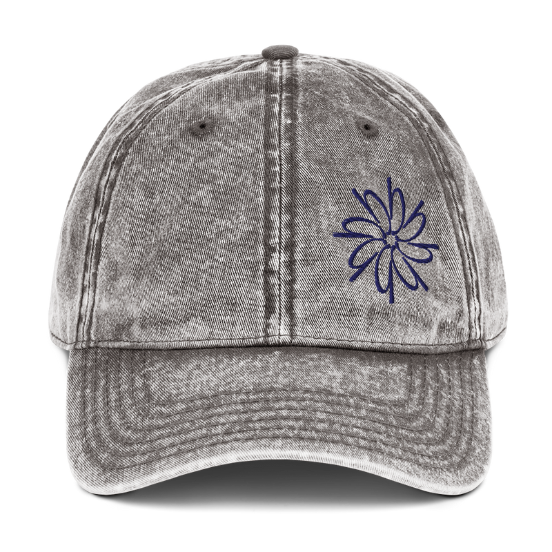 Flower Mandala Embroidered Vintage Wash Hat