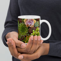 Succulent Print Glossy Mug