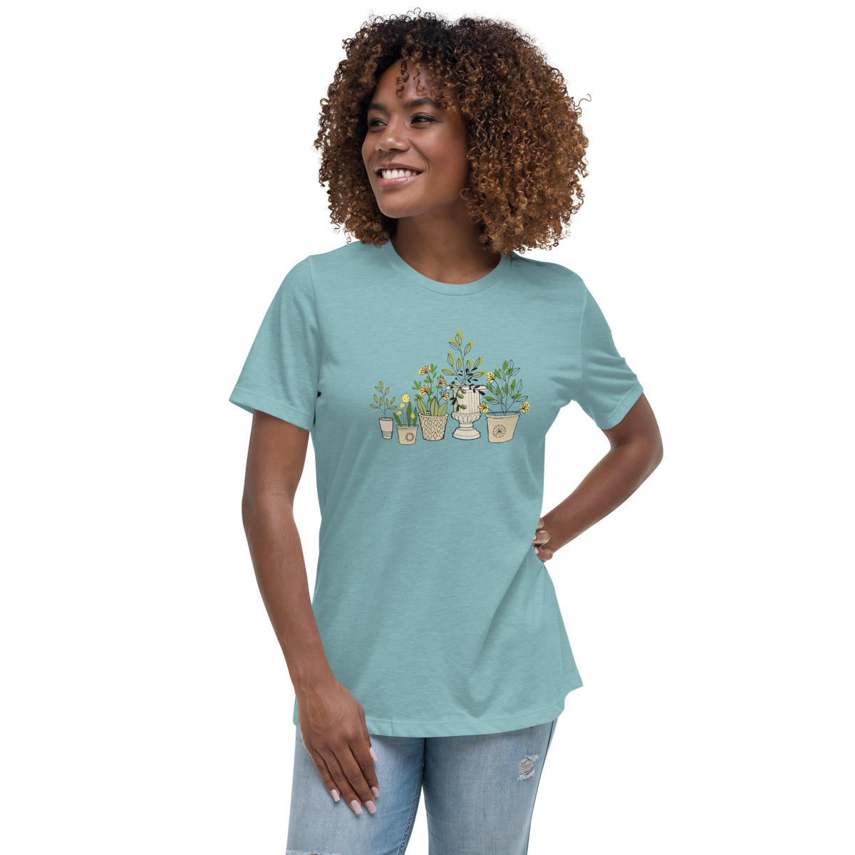 Container Gardening Illustration Women's Relaxed T-Shirt