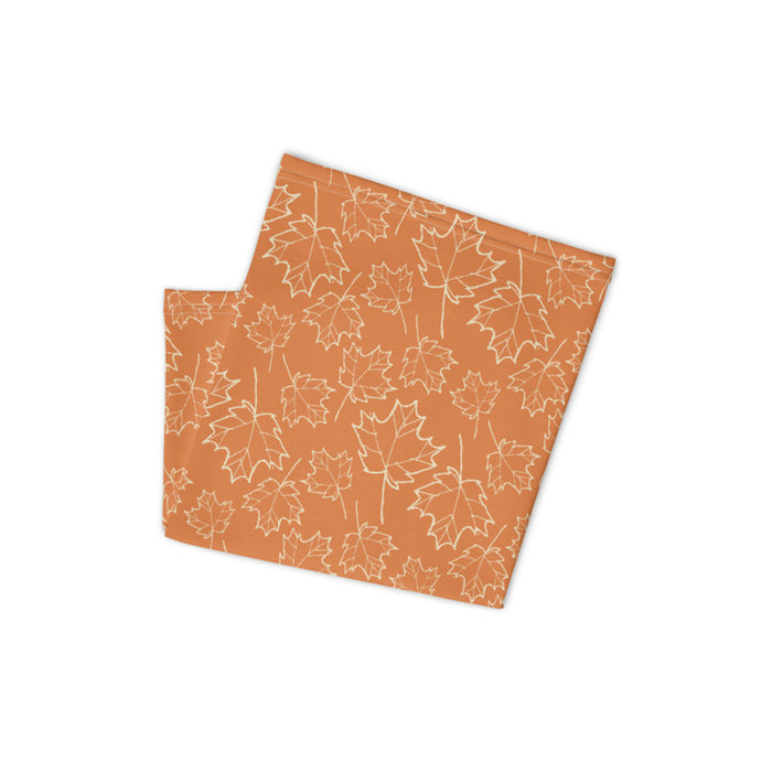 Maple Leaf Neck Gaiter (Almond Oil/Amber Glow)