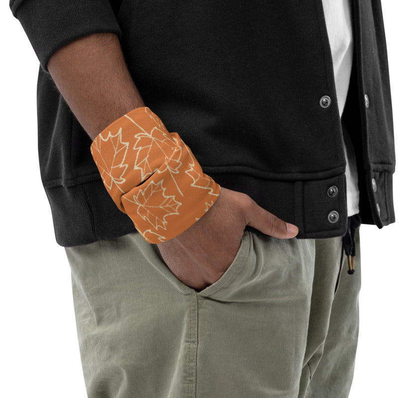 Maple Leaf Neck Gaiter (Almond Oil/Amber Glow)