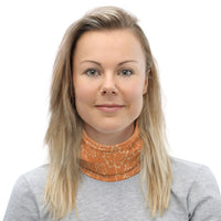 Maple Leaf Neck Gaiter (Almond Oil/Amber Glow)