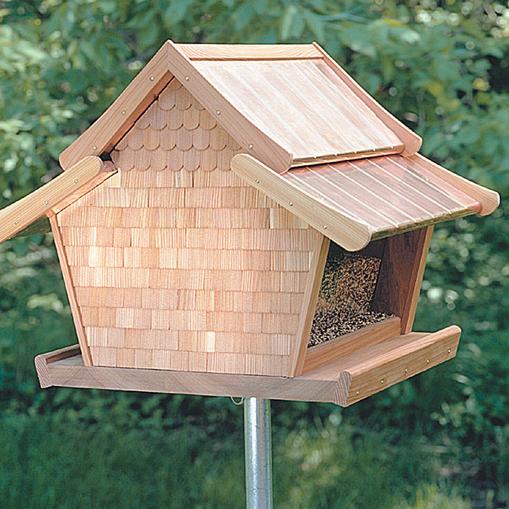 Bird Feeder Project Plan with Cedar Shingles & Copper Roofing