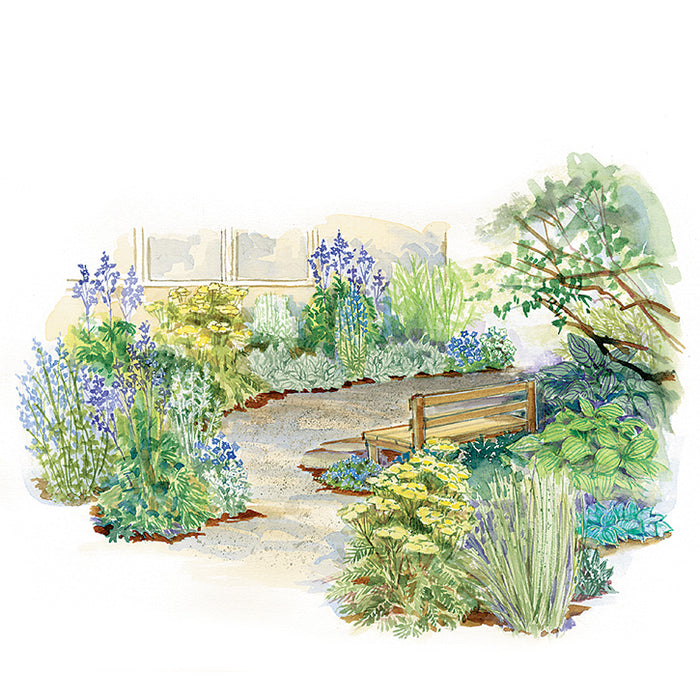 Blue Getaway Garden Plan