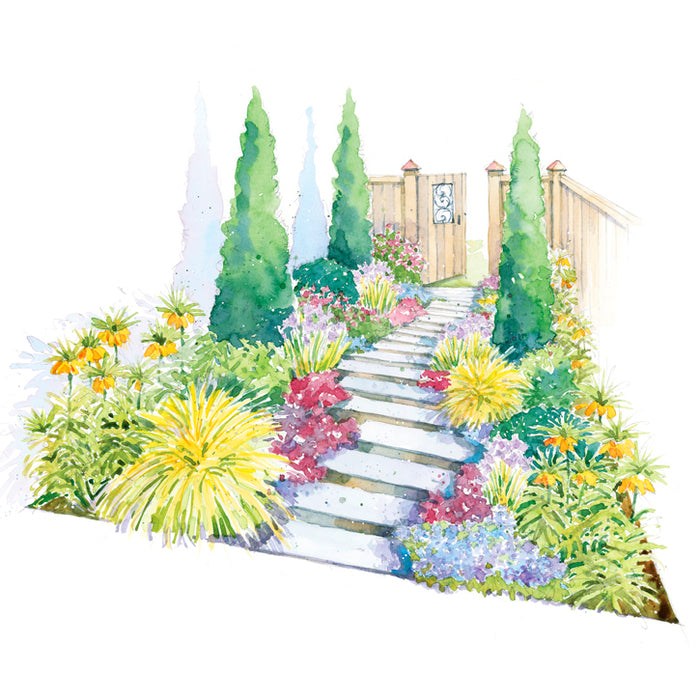 Skinny Sideyard Solution Garden Plan