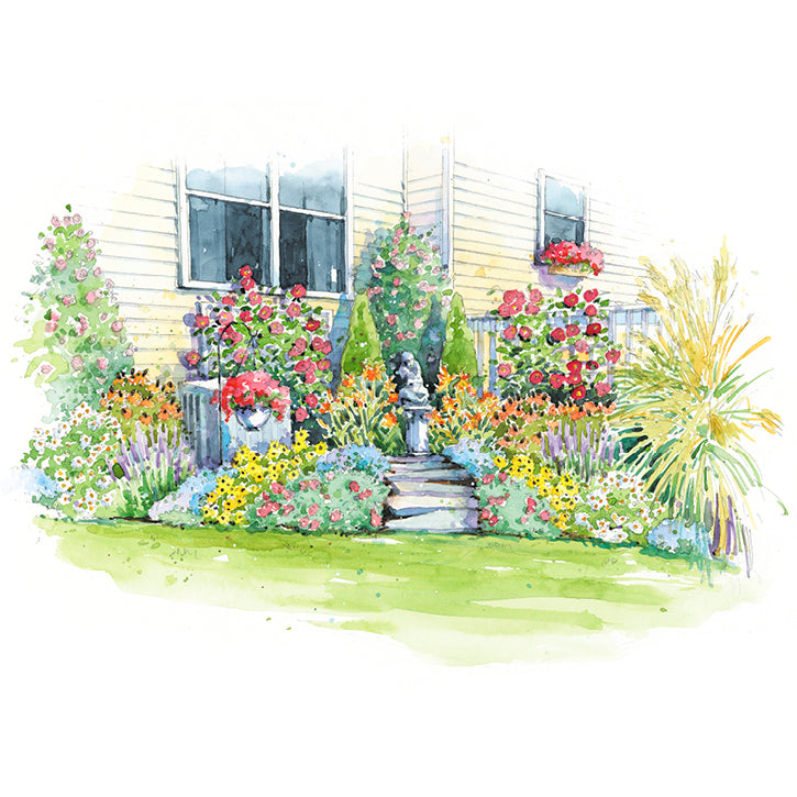 Elegant and Colorful Corner Garden Plan