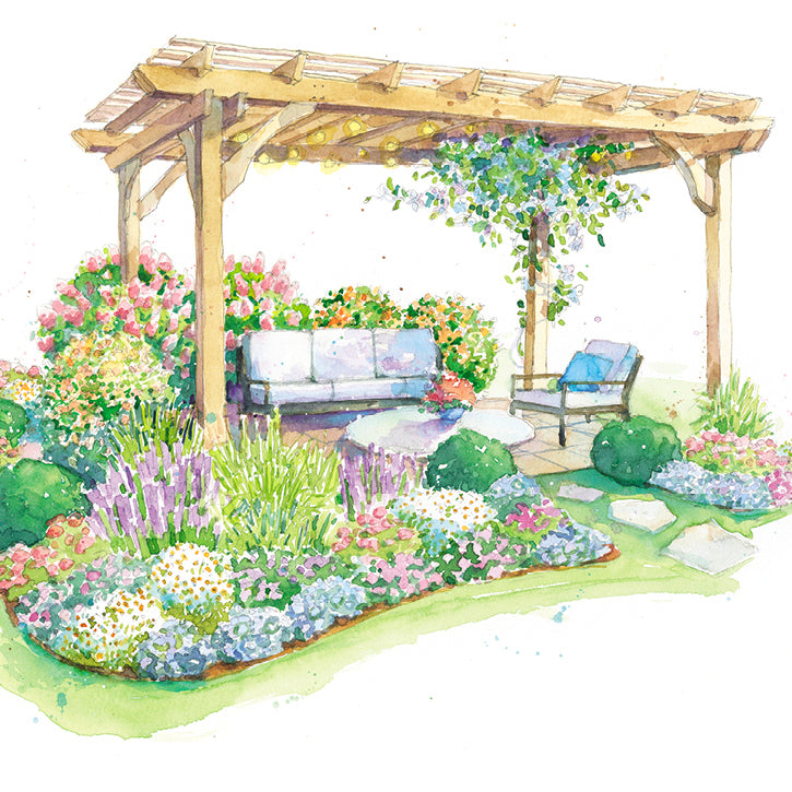 Dreamy Pergola Retreat Garden Plan
