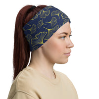Ginkgo Leaf Neck Gaiter (Green Sheen/Blue Depths)