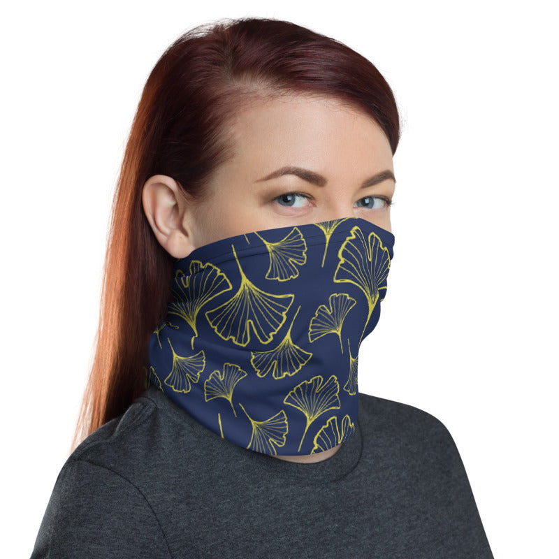 Ginkgo Leaf Neck Gaiter (Green Sheen/Blue Depths)