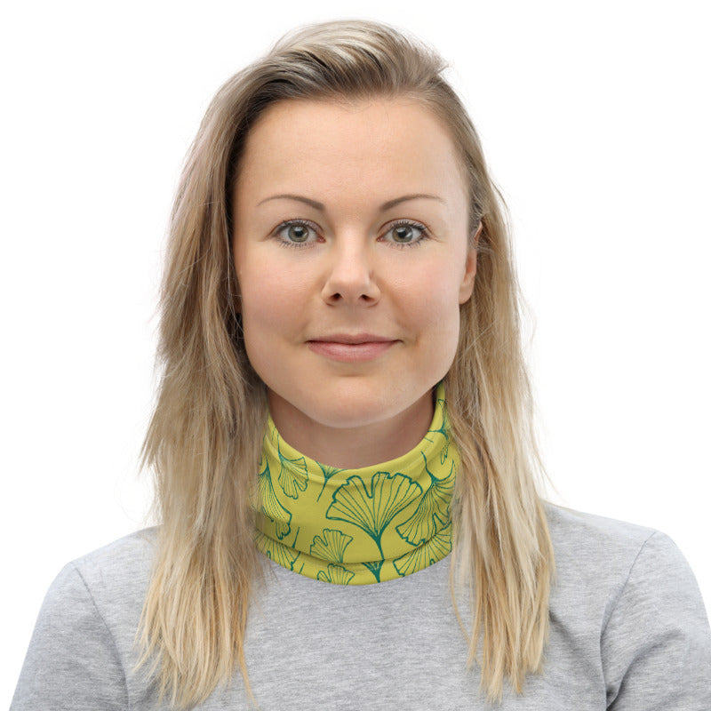 Ginkgo Leaf Neck Gaiter (Ultramarine Green/Green Sheen)