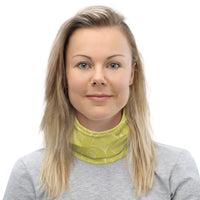 Ginkgo Leaf Neck Gaiter (Almond Oil/Green Sheen)