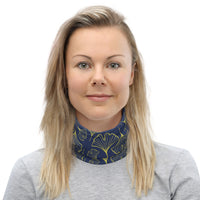 Ginkgo Leaf Neck Gaiter (Green Sheen/Blue Depths)