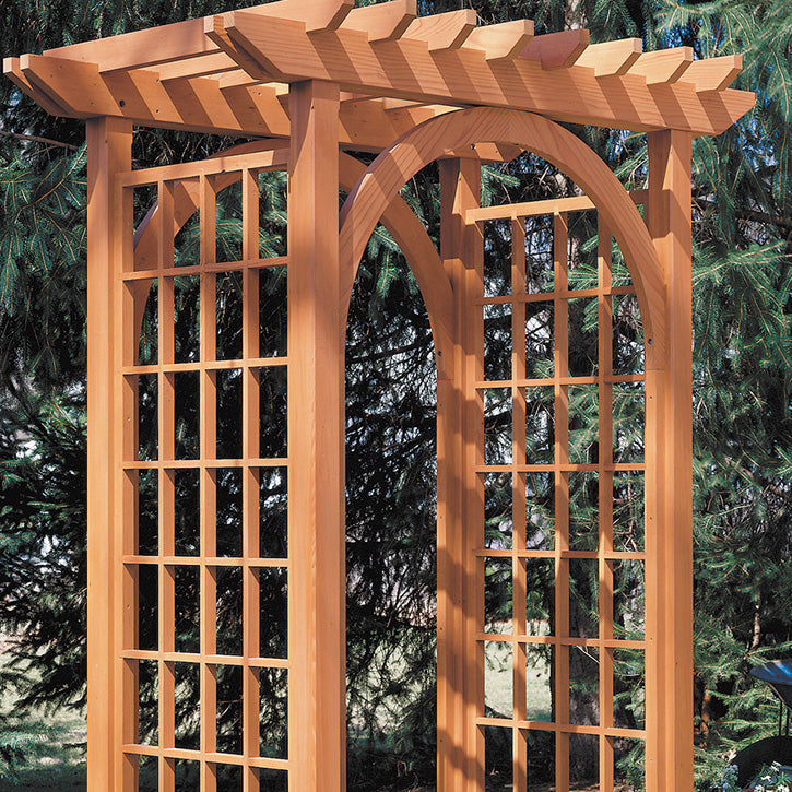 trellis arch wood Garden Arbor Woodworking Project Plan