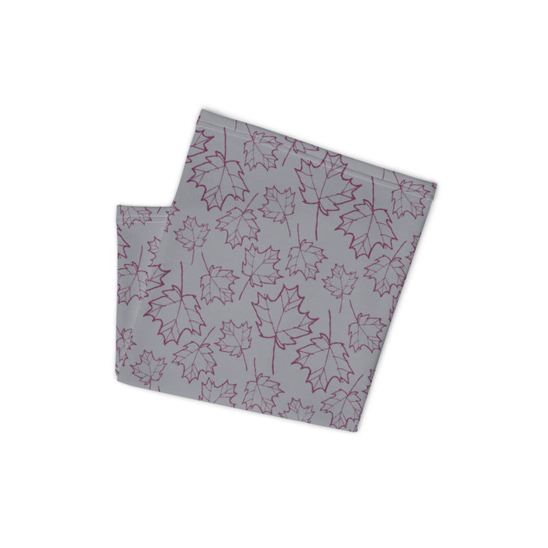 Maple Leaf Neck Gaiter (Magenta Purple/Sleet)