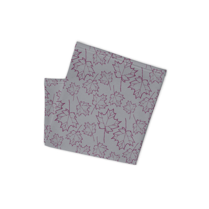 Maple Leaf Neck Gaiter (Magenta Purple/Sleet)