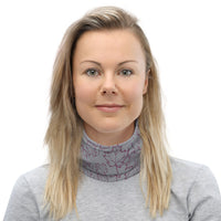 Maple Leaf Neck Gaiter (Magenta Purple/Sleet)