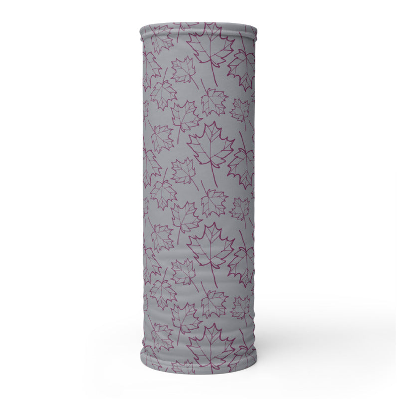 Maple Leaf Neck Gaiter (Magenta Purple/Sleet)
