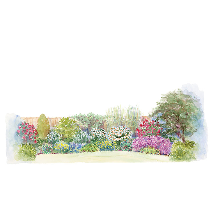 Elegant and Colorful Corner Garden Plan