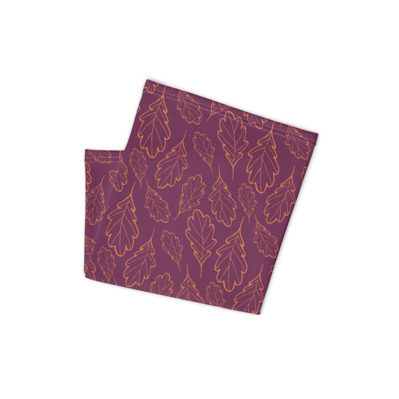 Oak Leaf Neck Gaiter (Amber Glow/Magenta Purple)