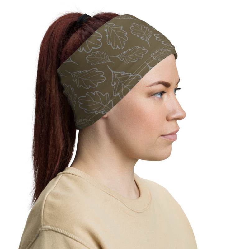 Oak Leaf Neck Gaiter (Sleet/Military Olive)