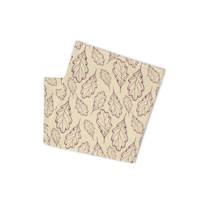 Oak Leaf Neck Gaiter (Magenta Purple/Almond Oil)