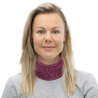 Oak Leaf Neck Gaiter (Amber Glow/Magenta Purple)