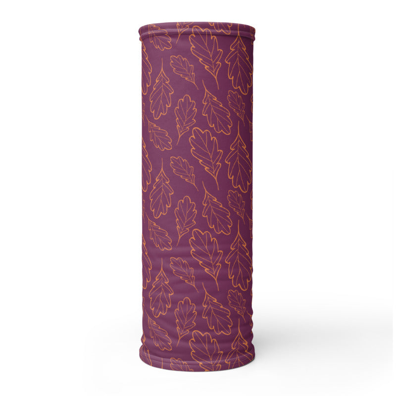 Oak Leaf Neck Gaiter (Amber Glow/Magenta Purple)