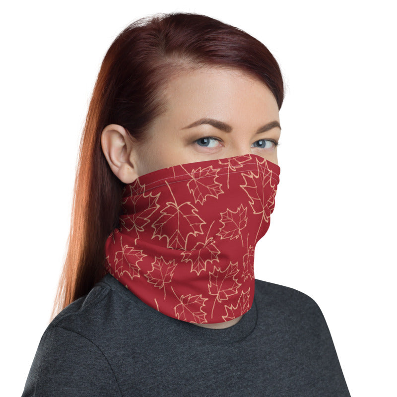 Maple Leaf Neck Gaiter (Peachy Nougat/Samba)