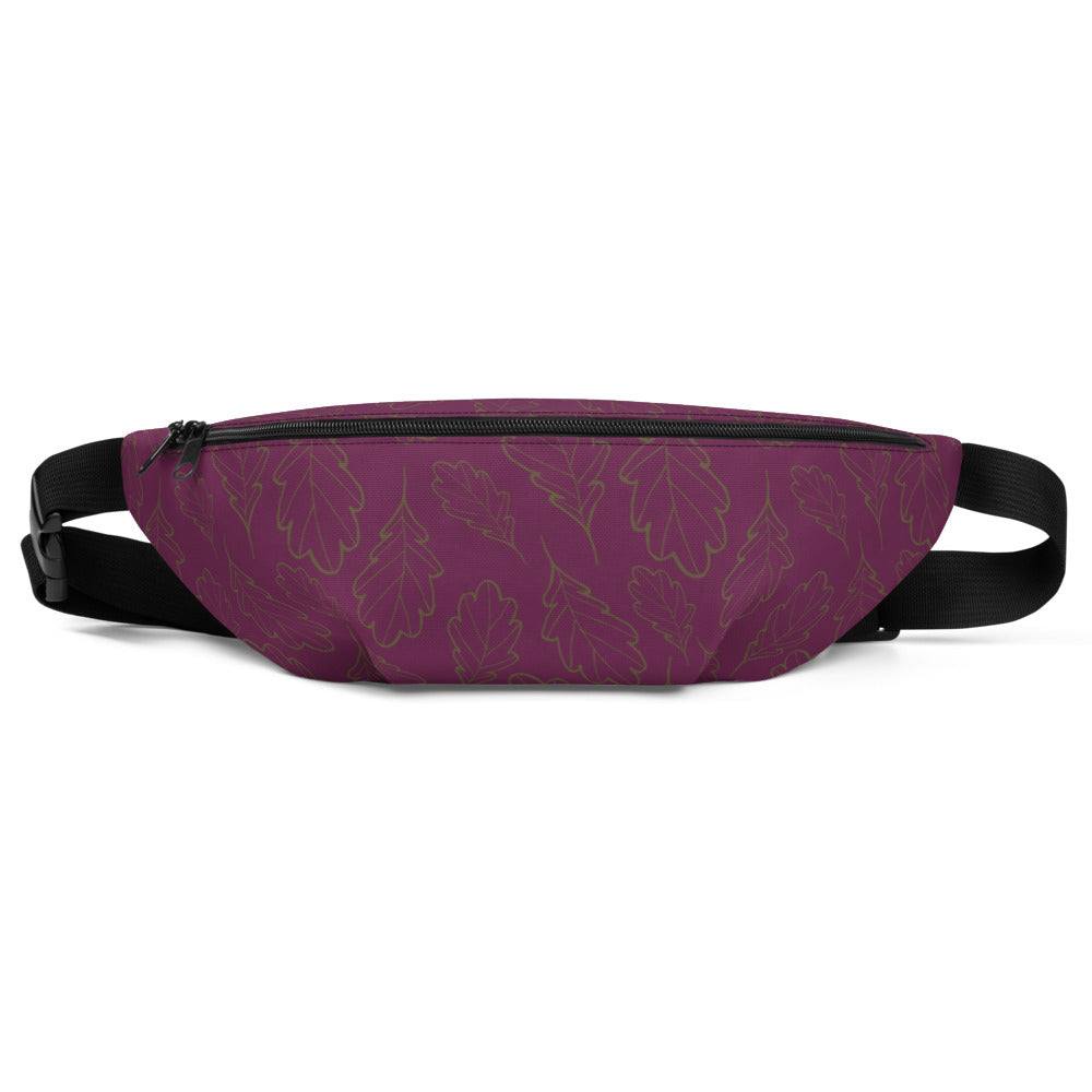 Oak Leaf Fanny Pack (Magenta Purple/Military Olive)
