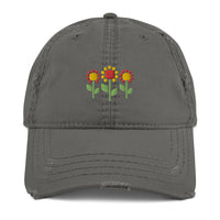 Sunflower Trio Distressed Dad Hat
