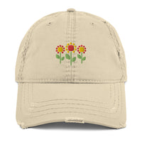 Sunflower Trio Distressed Dad Hat