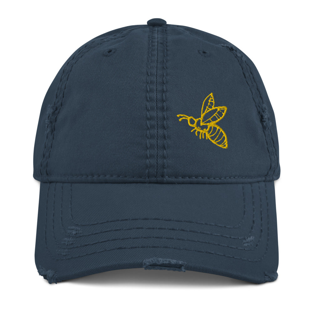 Bee Distressed Dad Hat