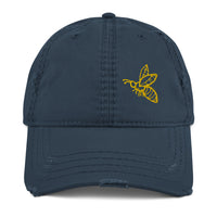 Bee Distressed Dad Hat
