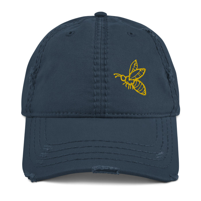 Bee Distressed Dad Hat